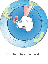 Map of proposed fieldwork locations for projects coordinated by or linked to ICED-IPY. Note: The cruise map PDF will open into a new window.